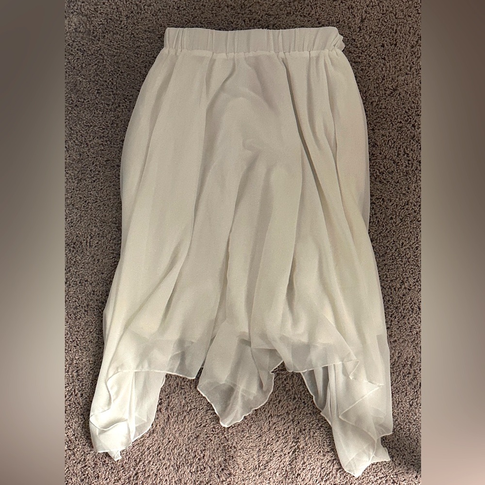 Flowy White Skirt